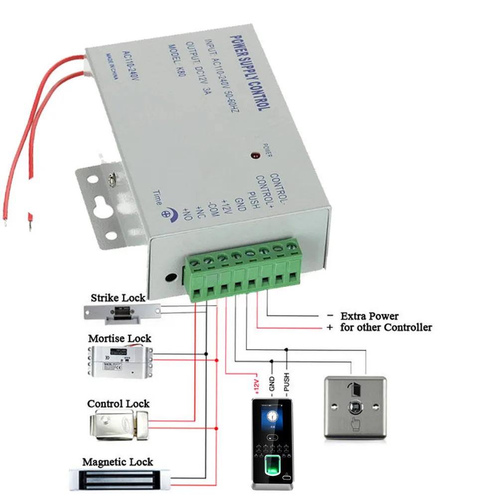 DC 12V 5A 3.5A система контроля допуска к двери выключатель питания AC 110 ~ 240V для RFID