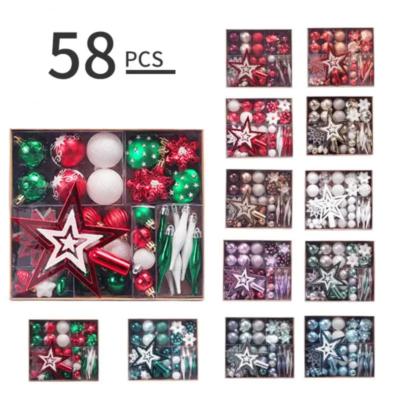 

Assorted Color Christmas Balls Christmas Tree Ornaments Balls Xmas Decorations Indoor New Year Xmas Tree Decor Home Christmas