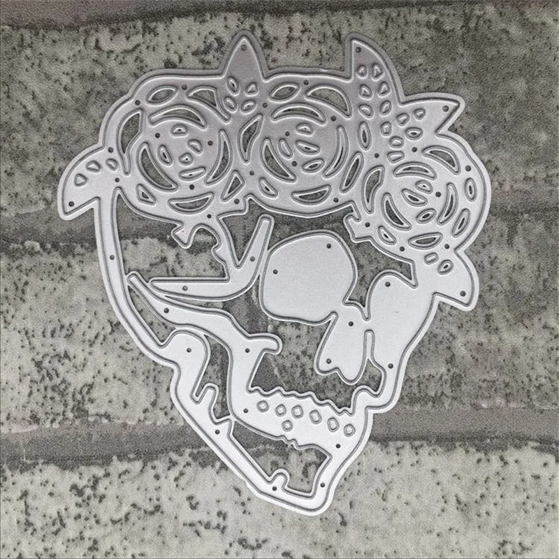 Вырубные штампы с полым черепом для скрапбукинга новые изготовления карт