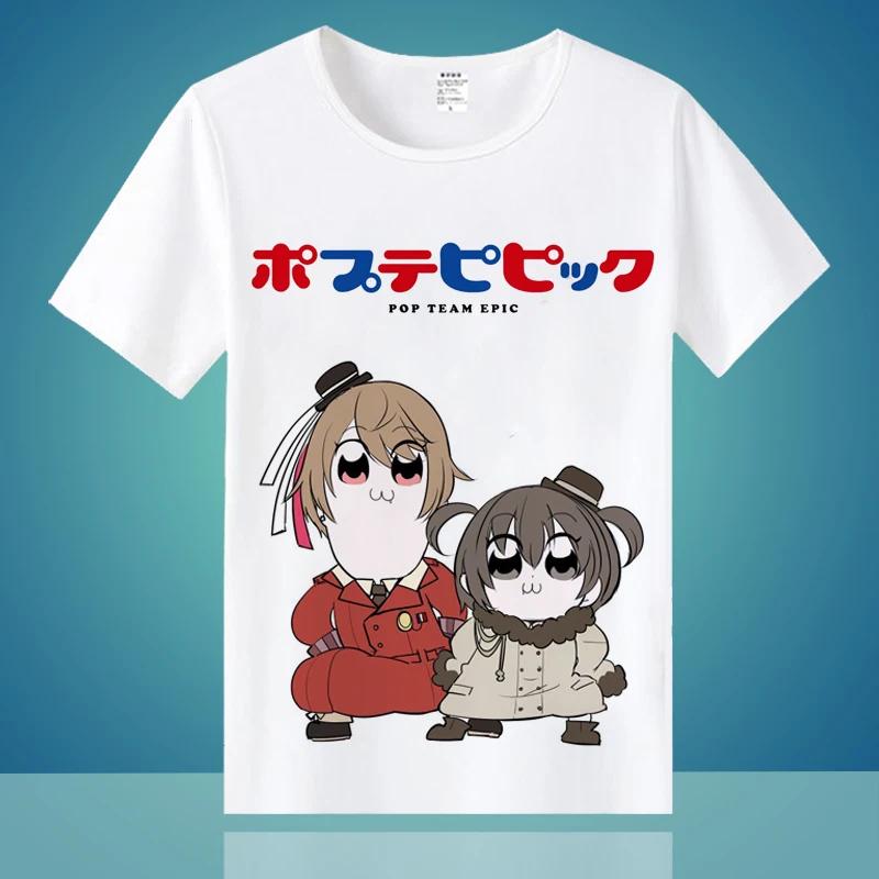 Футболка с надписью &quotPOP TEAM EPIC&quot для костюмированной вечеринки по японскому