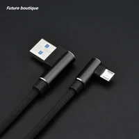 1m 90 degree angled l shape v8 usb 2 0 charging data linen cable for android micro usb cable mobile phone cable usb cord