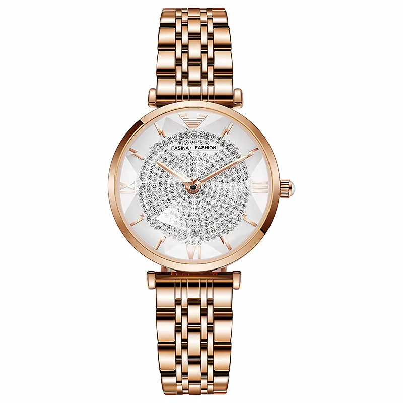 Full Diamond Watch Women's Quartz Watch Waterproof Women's Watch Fashion Ladies Watch Student Starry Watch enlarge