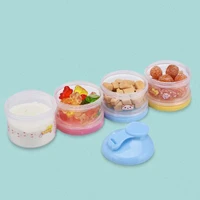 4 layer portable baby food storage box toddle kids formula milk container essential cereal cartoon milk powder boxes