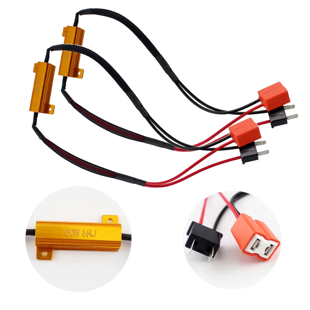 

50W Load Resistor Error Flash Canbus Error Free 2X H7 50W 6 Resistor For Hyper Flash Or No Blinking Of Turn Signal