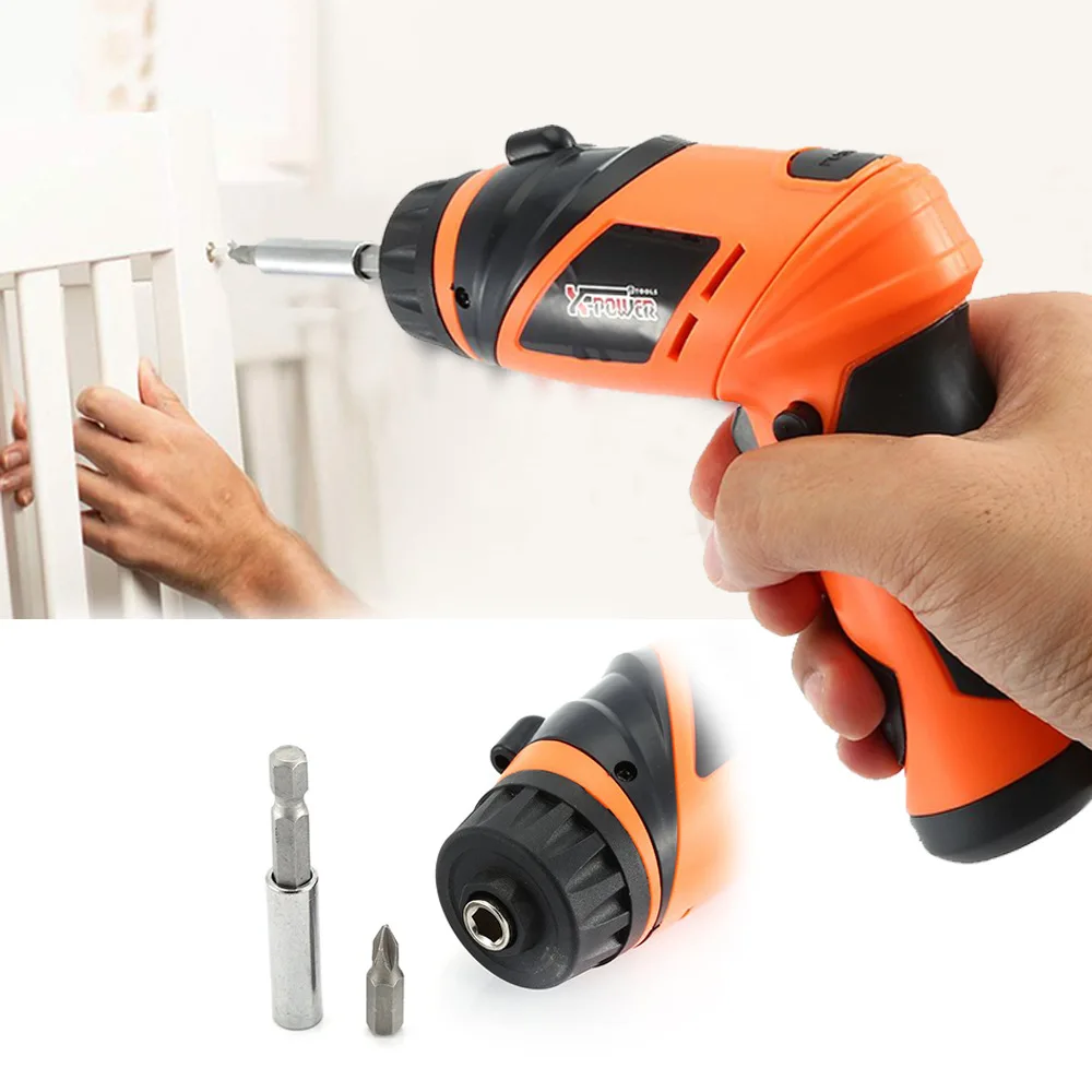 Аккумуляторный шуруповерт мини-шуруповерт на батарейках со светодиодсветильник