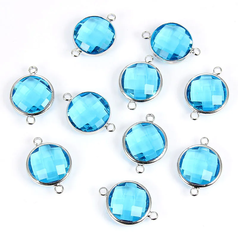 10pcs14mm коричневый черный многоцветный круглый сплав кристалл ювелирный