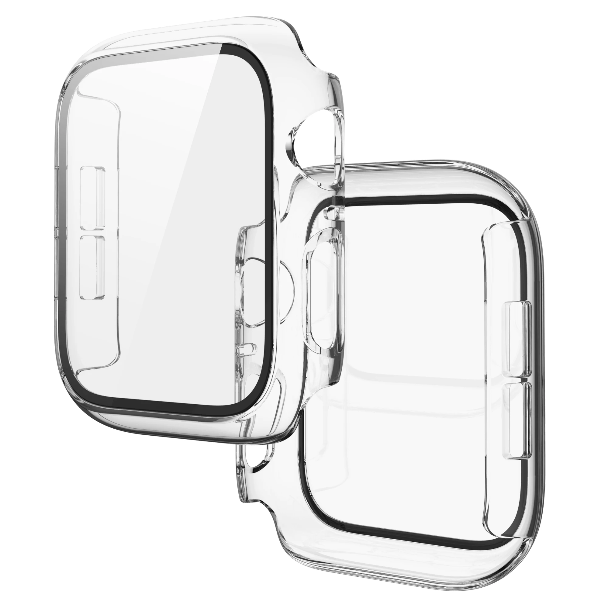 

3D Tempered Glass Full Screen PC Protector for Apple Watch 6 SE 5 4 3 2 1 40mm 44mm iWatch Screen Protection Cover Case 38/42mm