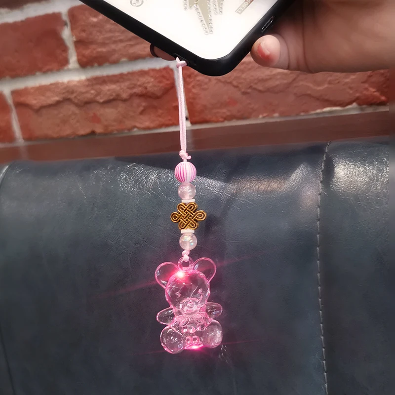 Подвеска в виде хрустального медведя шнурок для брелока идентификационная карта