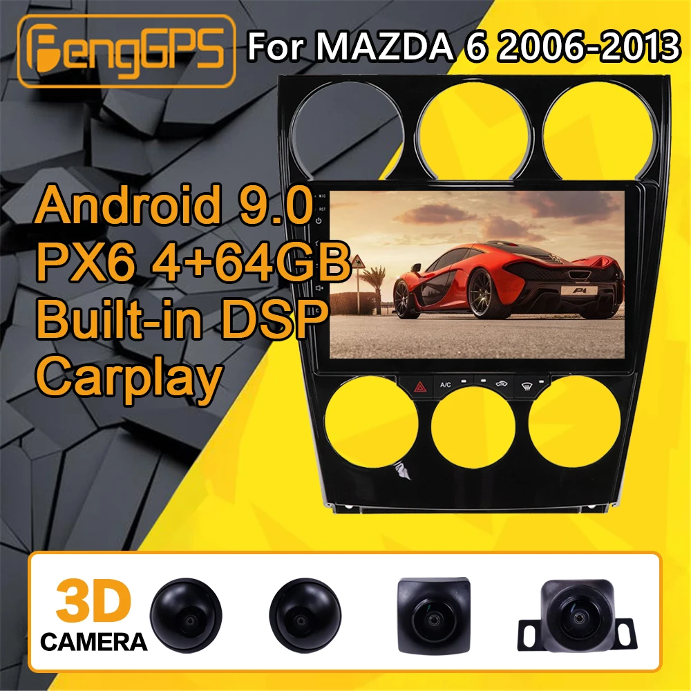 Автомобильный мультимедийный плеер для Mazda 6 Android 2006 2013 стерео PX6 аудио GPS