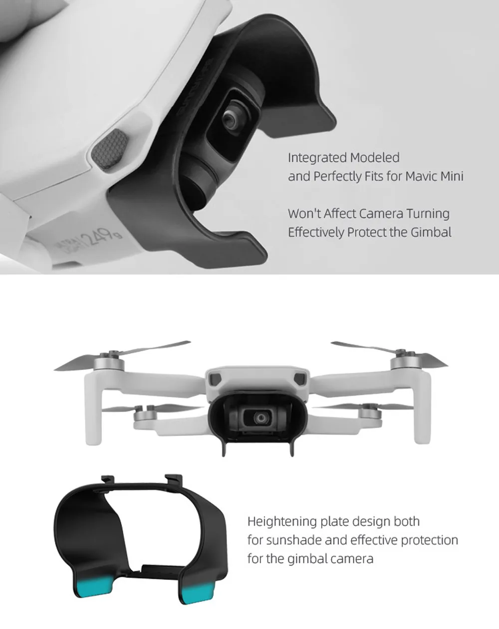 Для DJI MAVIC Mini бленда для объектива Защитная крышка Антибликовая Солнцезащитная