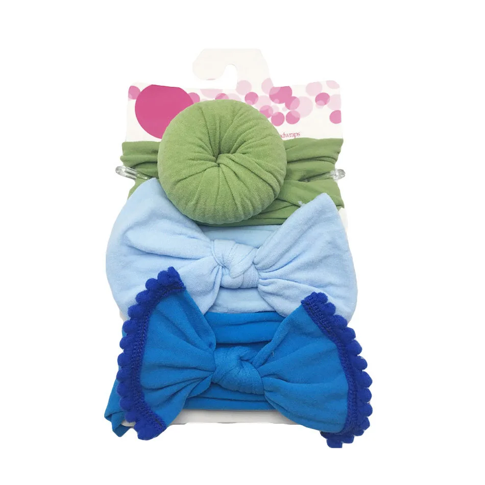

Baby Headdress Bowknot Newborn Girl Headband Children's Hair Band Cute Baby Headdress Bow Headband Three Piece Set