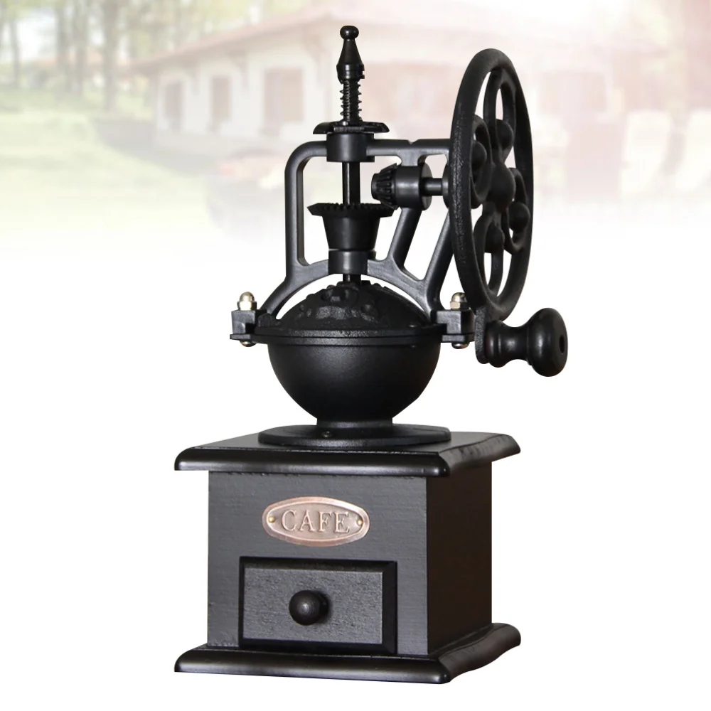 

1PC Retro Coffee Grinder Hand Crank Coffee Mill Manual Coffee Maker Kitchen Decoration for Home Shop