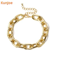 kunjoe 2021 new jewelry summer beach anklets on foot ankle bracelets for women leg chain simple female anklet gold color chain