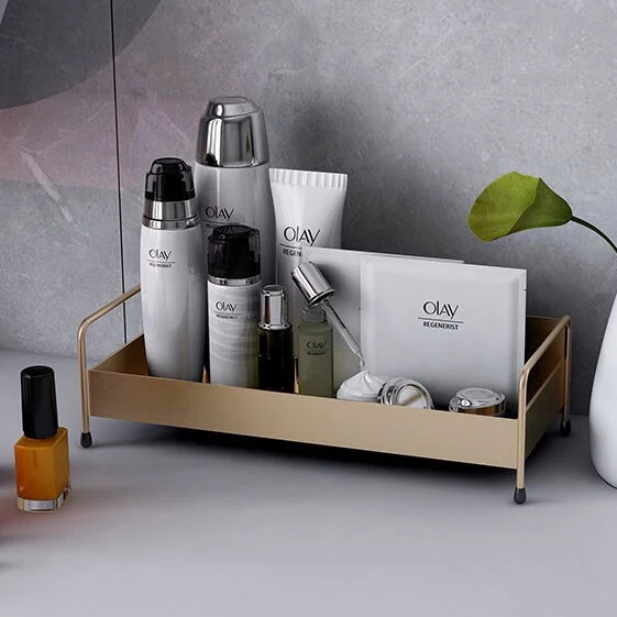 Большая вместительная двухслойная стойка для хранения мелочей органайзер