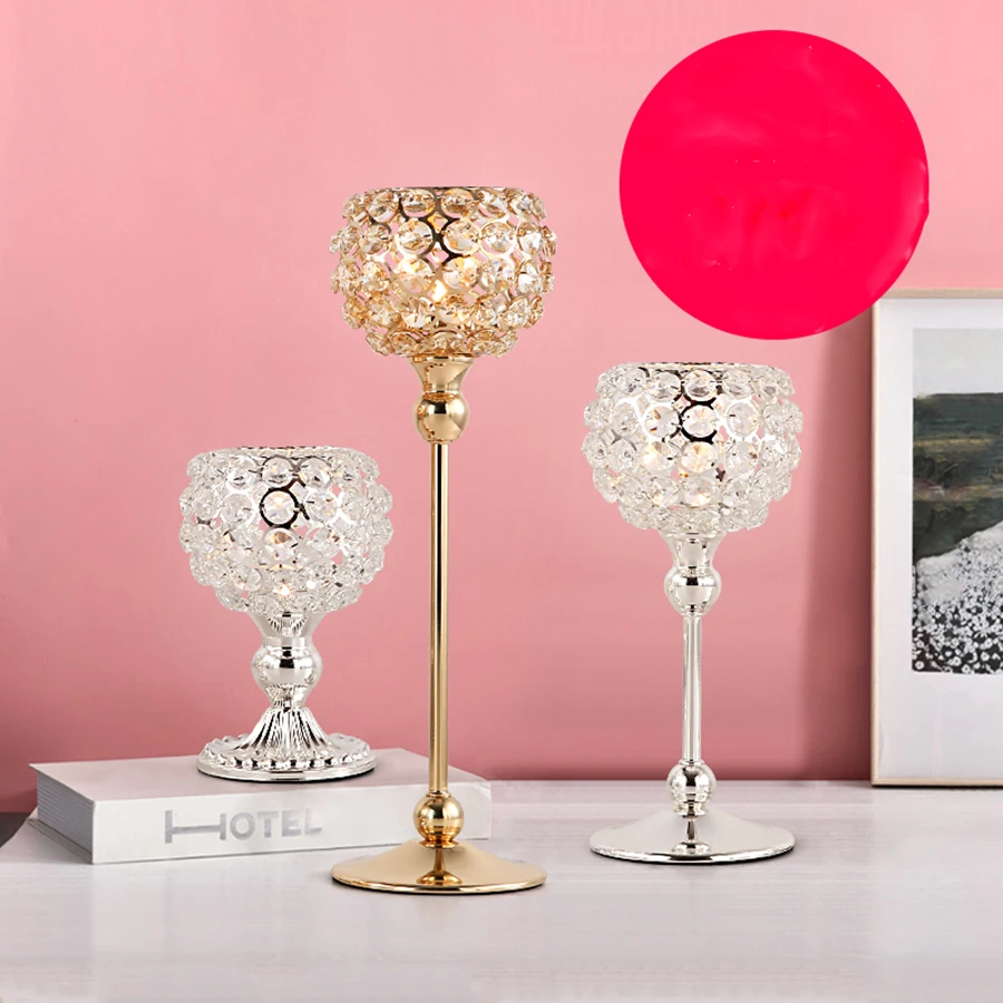 

European Crystal Candlestick Romantic Table Aesthetic Creative Candle Holder Wedding Luxury Portavelas Home Decorationr DD50YH