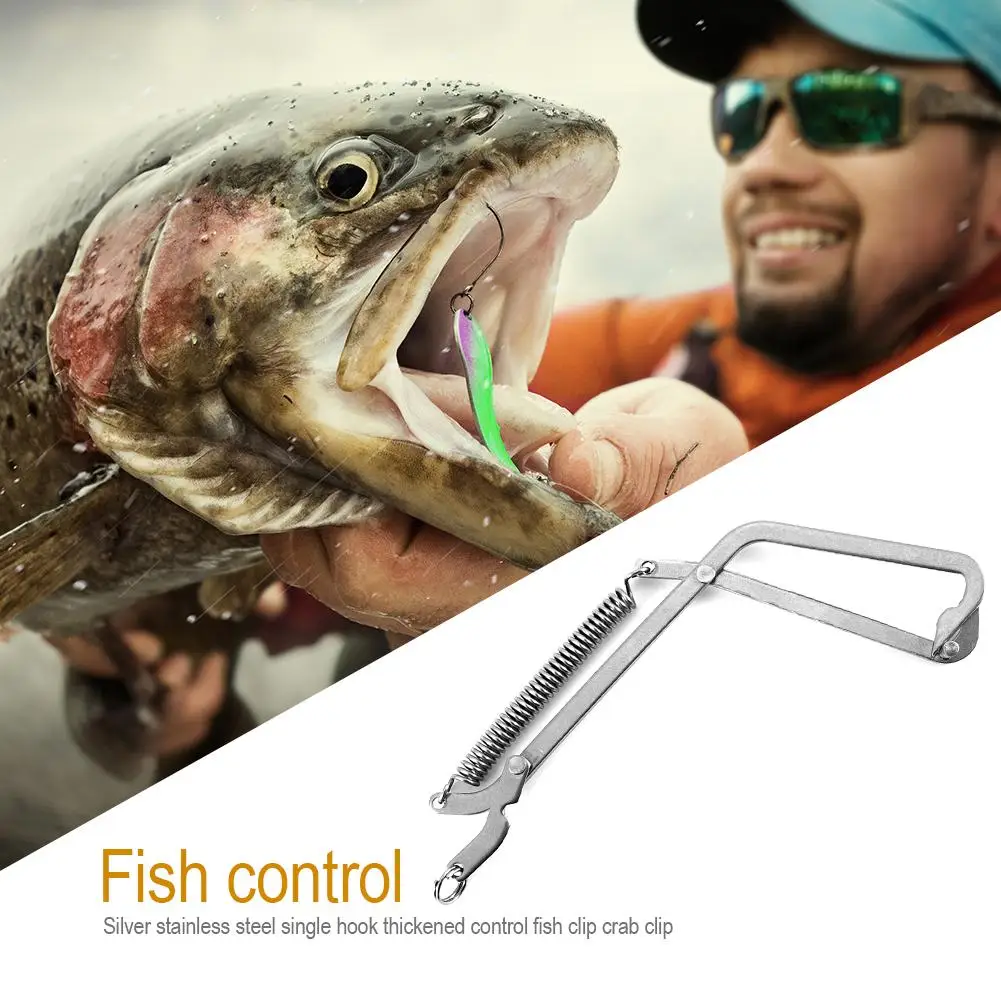 Stainless Steel Fishing Traps Pike Hooks Crab Grabber Tool Clamp Trap goods fishing accessories | Спорт и развлечения