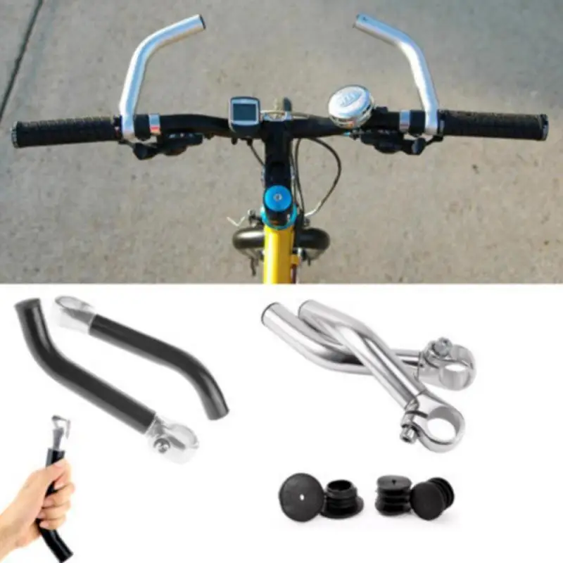 

Bicycle Aluminum Barend Bar Bike Vice Handlebar Bike Small Auxiliary Riding Horn Rest Handlebar Auxiliary Handlebar