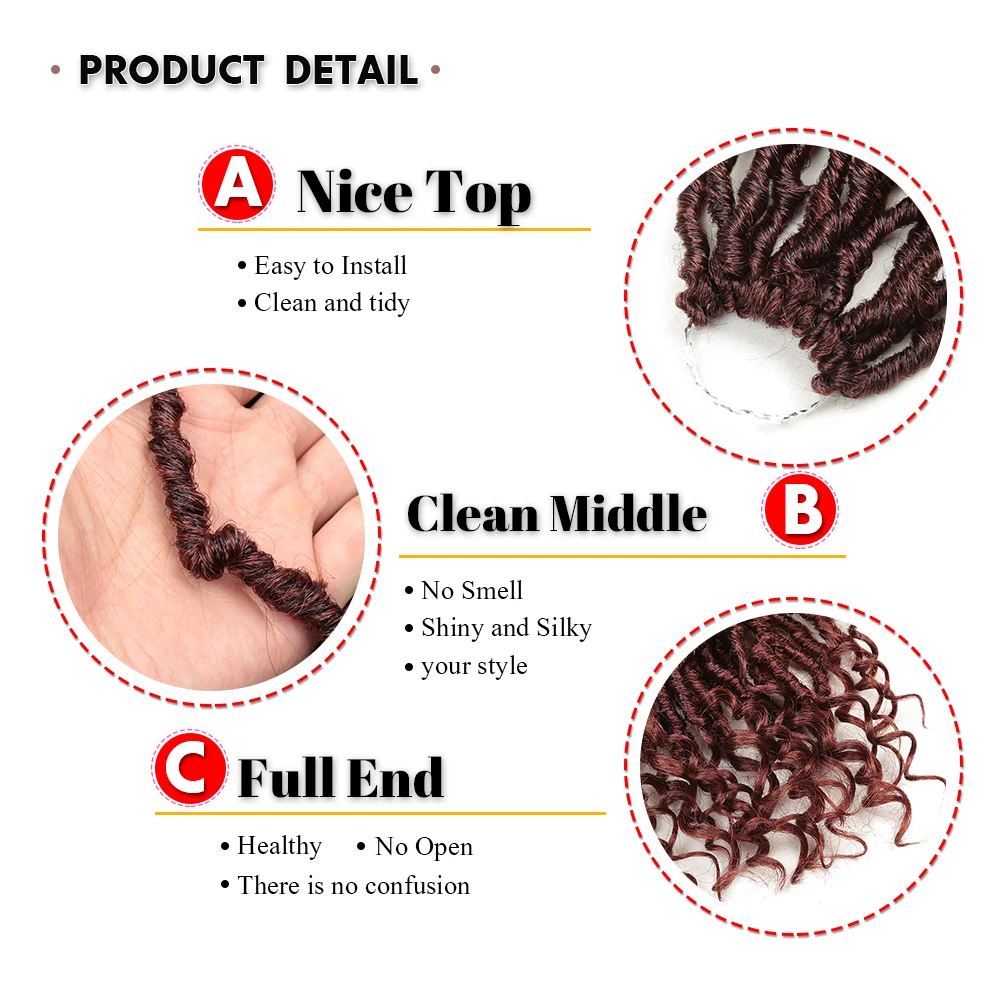 Alibaby волос богиня Nu Locs накладные волосы на крючке затененные естественно