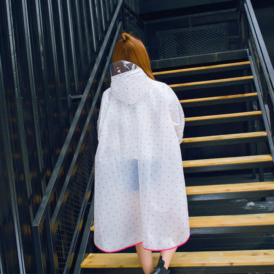 Прозрачный водонепроницаемый дождевик Женский пончо прозрачная куртка женская