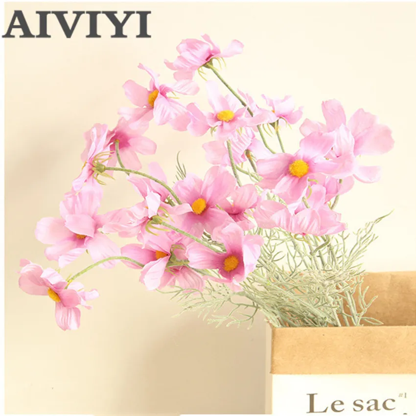 10 головок Космос Gesang цветок DIY гостиная напольный дисплей искусственный для