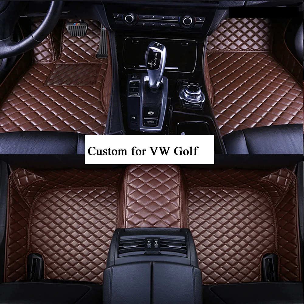 

Car Floor Mats for Women and Men Artificial Leather Mat for VW Golf D1