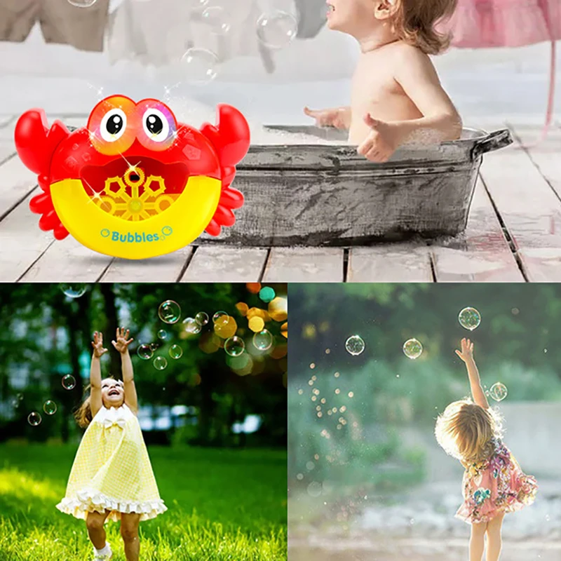 Детская Милая машина для пузырей в виде краба игрушки легкая музыка