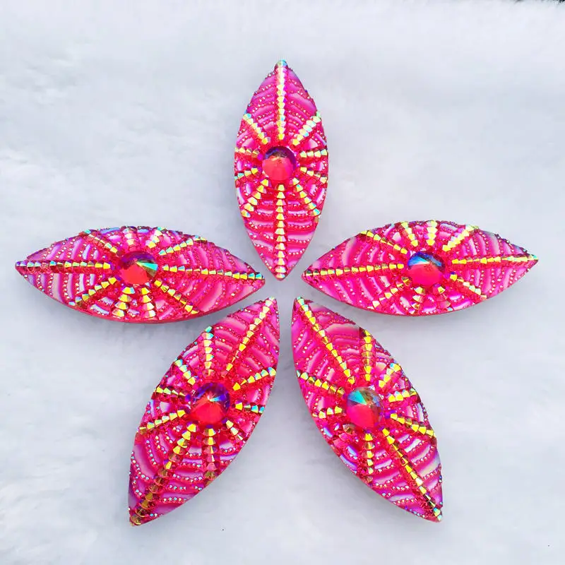 DIY AB кабошоны из смолы в форме конского глаза кристаллы 32 шт./лот 20*50 мм-B843*4 | Дом и