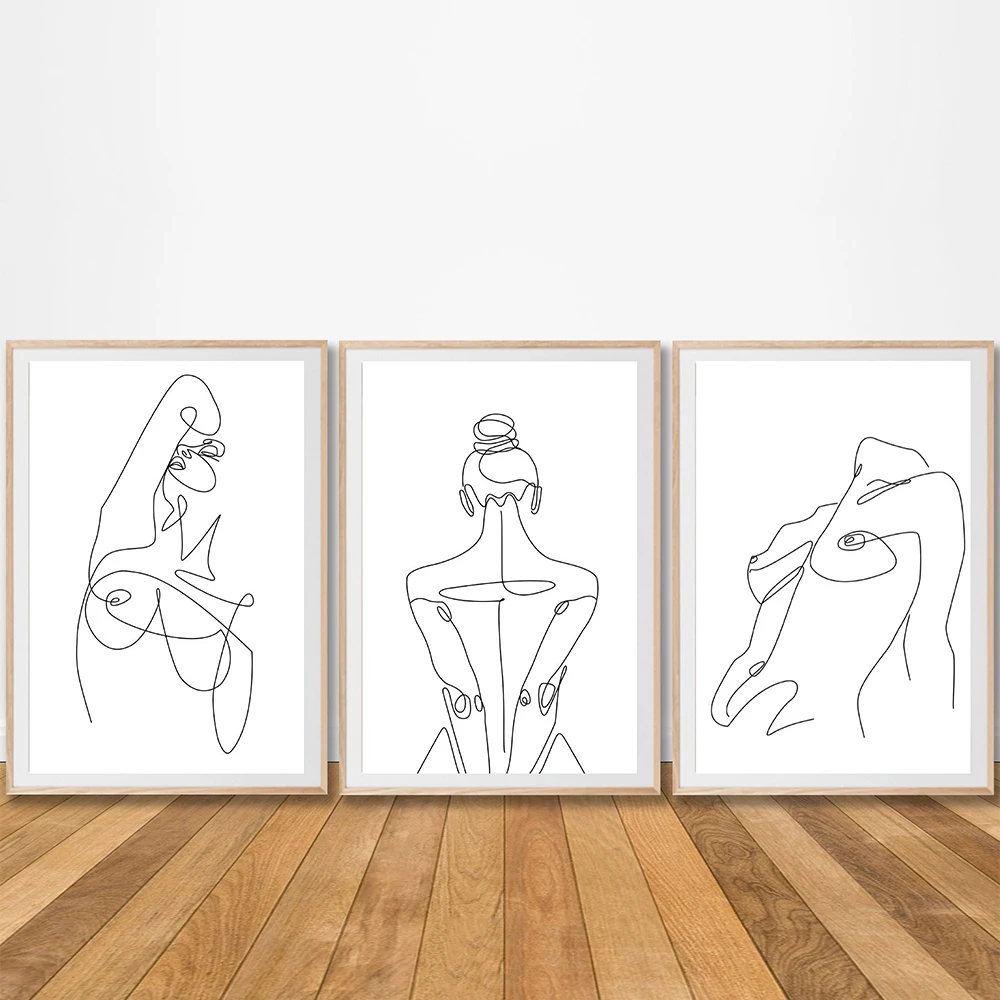 Минималистичные фигурки искусство линий сексуальная женщина тело тела