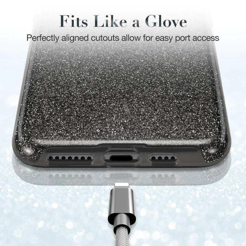 Блеск искристый Блестящий противоударный бронированный чехол для iPhone 11 Pro Max