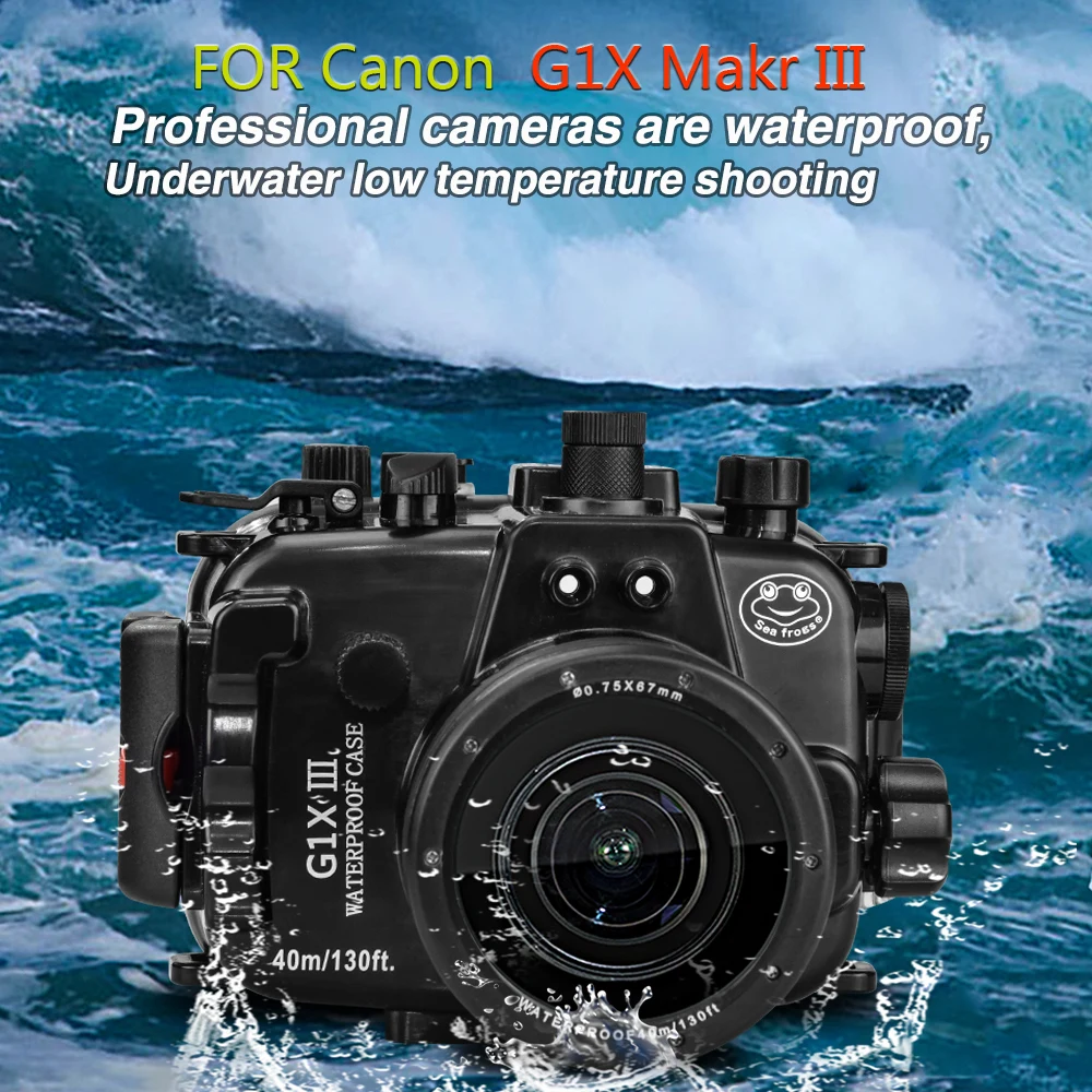 130FT/40 м подводный глубина Дайвинг чехол для Canon PowerShot G1X G1 X Mark III 3 водонепроницаемый корпус камеры крышка коробка