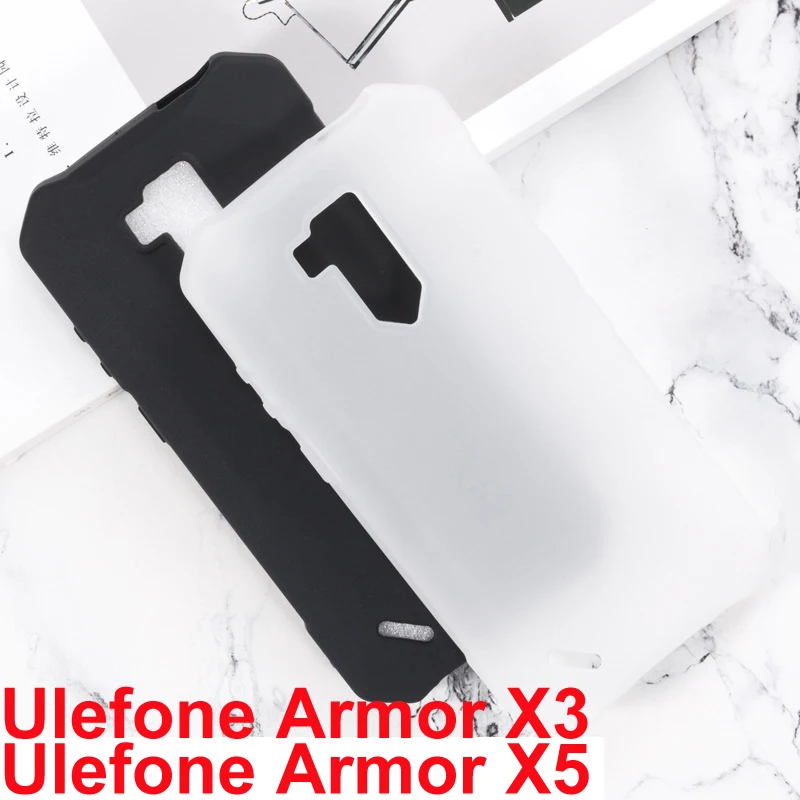 Черный силиконовый чехол для Ulefone Armor X5 IP68 противоударный мягкий из ТПУ на X3 Pro