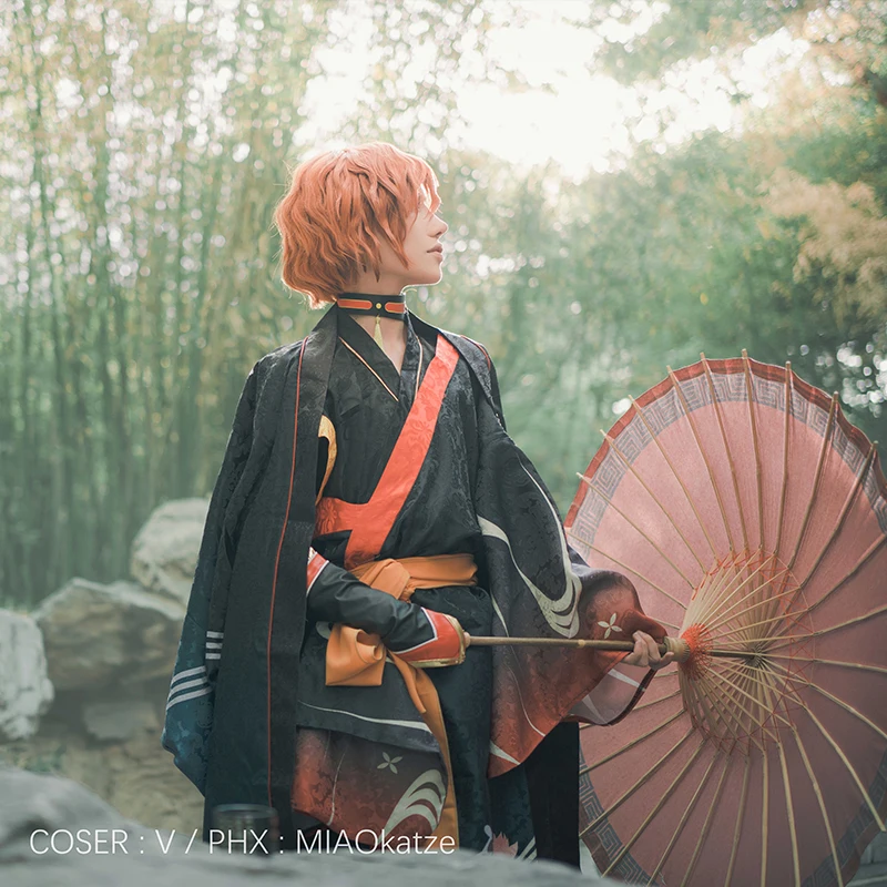 

Кимоно для косплея аниме «бродячие псы», Модный комплект с подкладкой, телом, рукавом и поясом, «накахара чууя», полный комплект