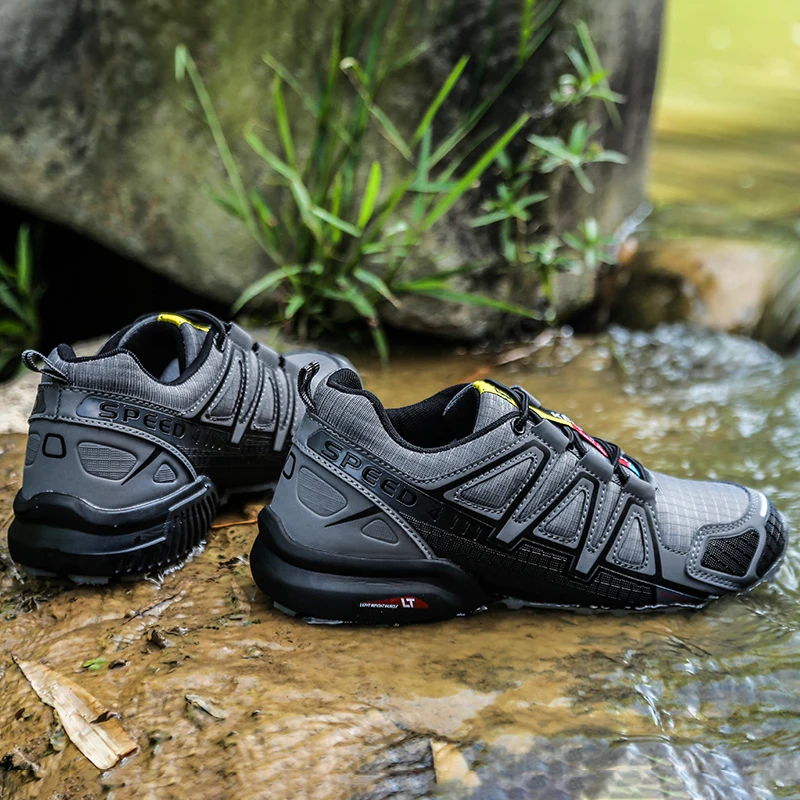 

New Waterproof Trekking Shoes Men Trail Hiking Sneakers Men Non-slip Luxury Designer Hiking Shoes 2021 Fashion Walking Sneakers