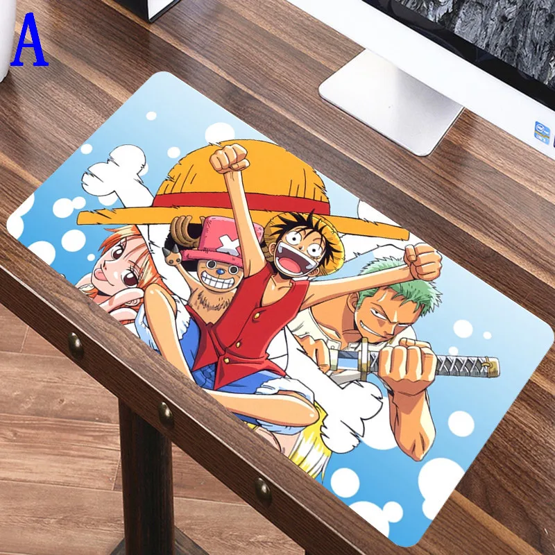 Один кусок 80x40 см большой XL коврик для мыши Противоскользящий Luffy аниме