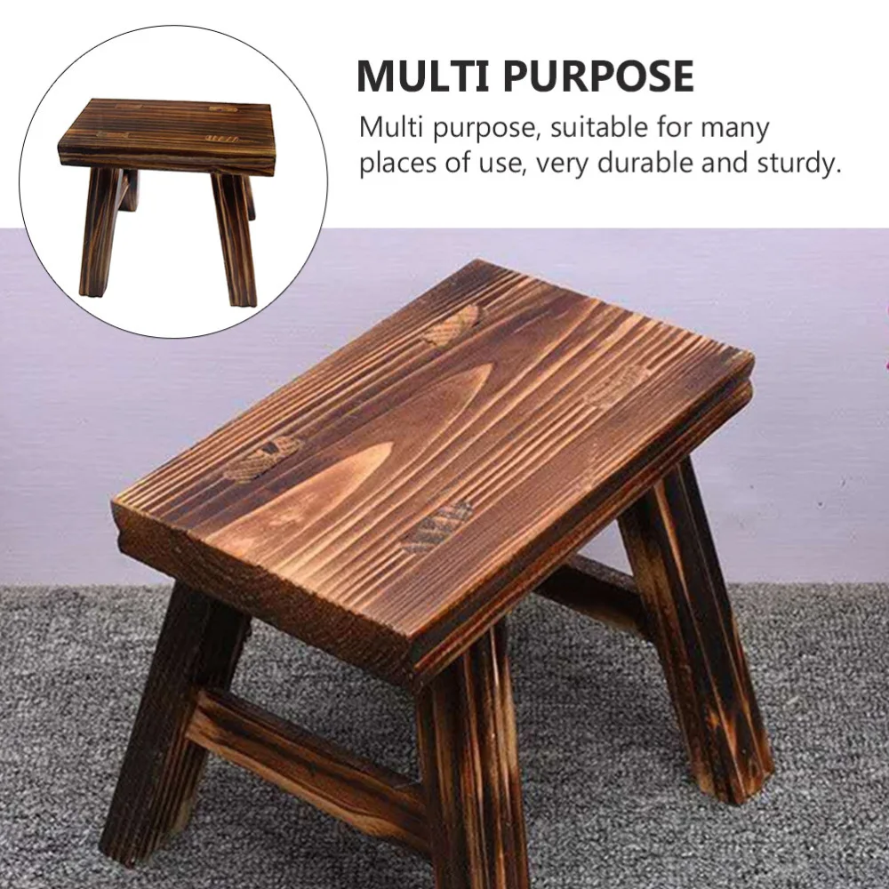 

1Pc Household Stool Children Stool Kindergarten Stool Wooden Furniture (Coffee)