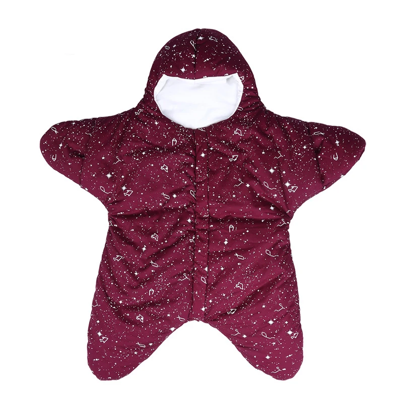 Saco de dormir de algod&oacute;n para beb&eacute;s y ni&ntilde;os, saco de dormir port&aacute;til con cremallera, c&aacute;lido, estrella de mar, 7-12m-5