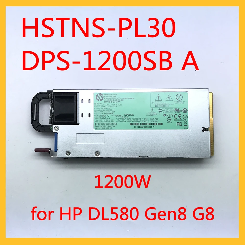 

Блок питания для майнинга DL580 Gen8 G8 DPS-1200SB-001 HSTNS-PL30-1200 12 6Pin на 8Pin 64-контактный для HP, 660185 А, 643956, 201 Вт