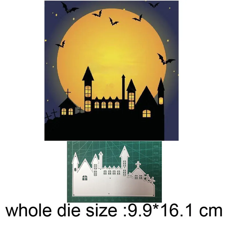 

metal cutting dies cut die mold Castle House City Border Decoration Scrapbook paper craft knife mould blade punch stencils dies