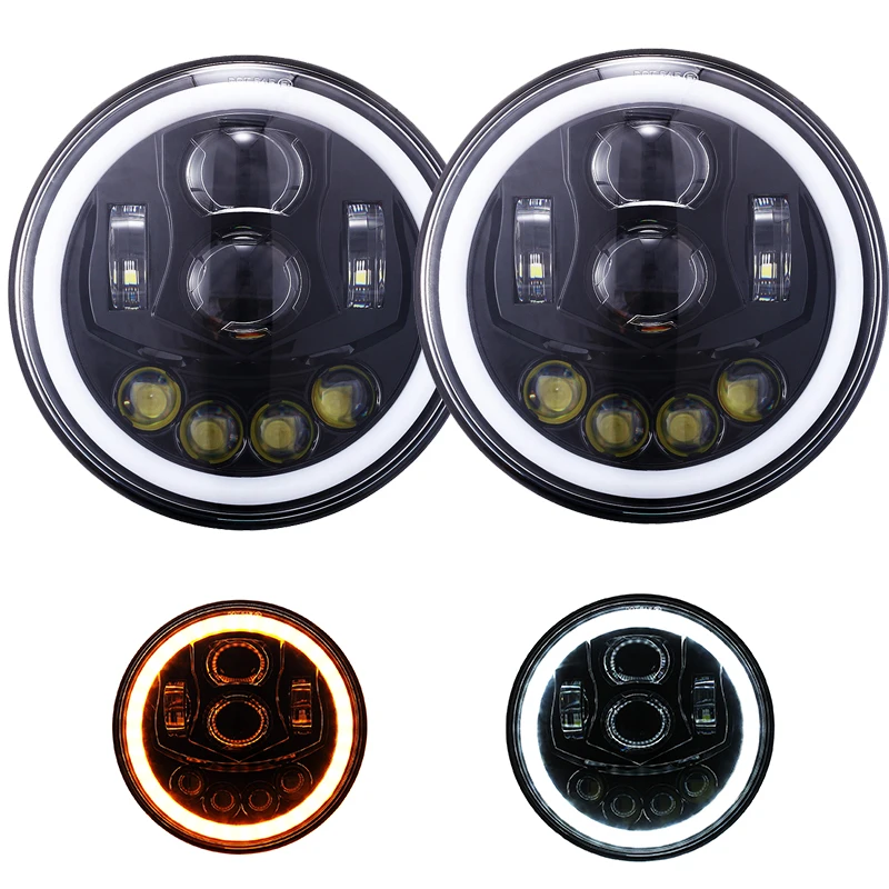 Новые 7 ''светодиодные фары Дневные ходовые огни проектор для Lada 4x4 urban Niva uaz 2121