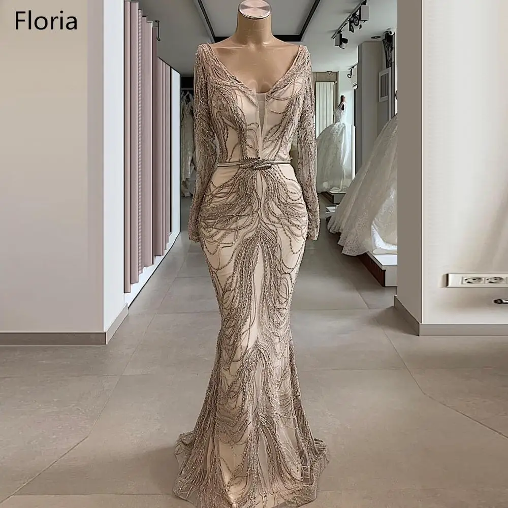 Тяжелое рабочее коктейльное платье русалки 2020 длинное арабское вечернее для