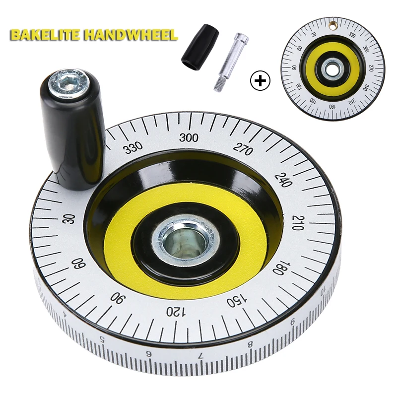 

1pc Lathe Handwheel Hand Crank Handwheel Machinery Accessories 80mm Revolving for Milling Machine Spoked Hand Wheel
