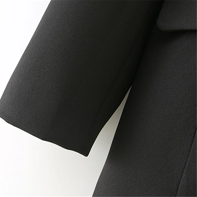 

BLSQR Womens Blazers Two Piece Suit Set Office Lady Patchwork Collar Jacket Blazer 2020 Autumn Ladies Formal Suit