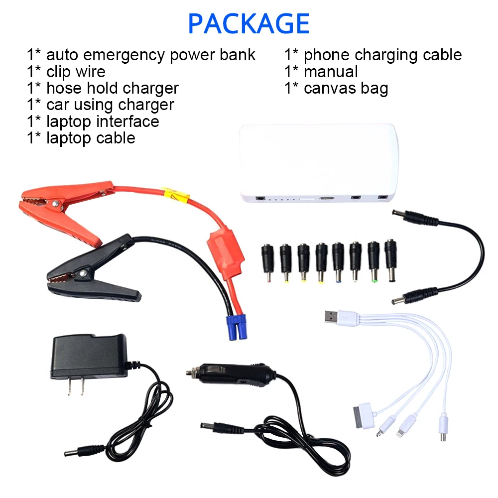 Многофункциональный 15000 мАч автомобильный стартер портативный пусковой