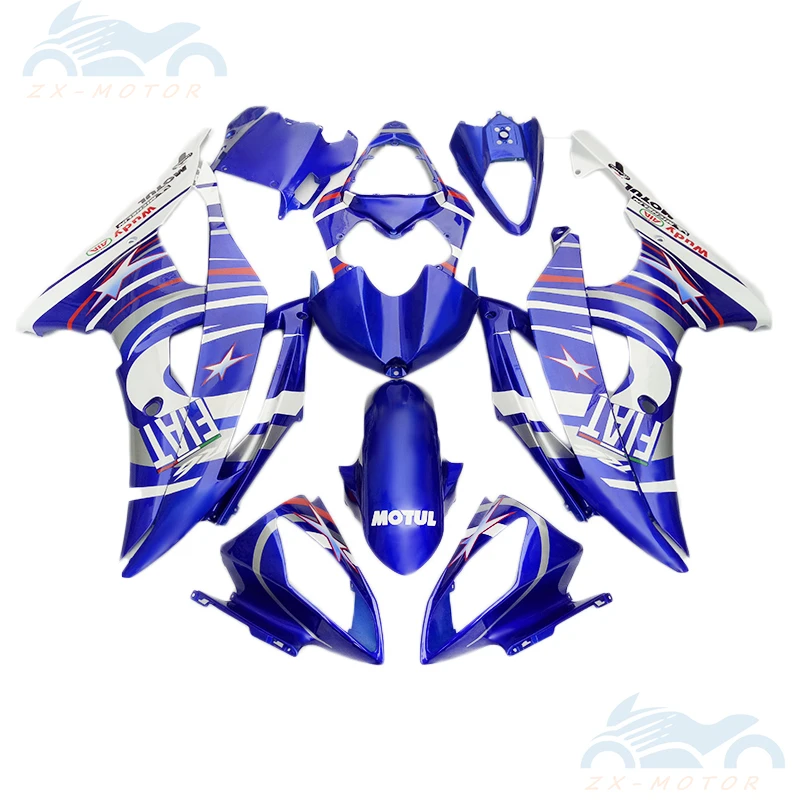 

Премиум Защита корпуса инъекции Обтекатели комплекты для YAMAHA YZF R6 2008 2009-2015 синий белый мотоциклетный обтекатель r6 08-15 ZV57