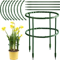 garden plant support cage plie flower stand holder plastic semi circle green house orchard rod household gardening bonsai tool