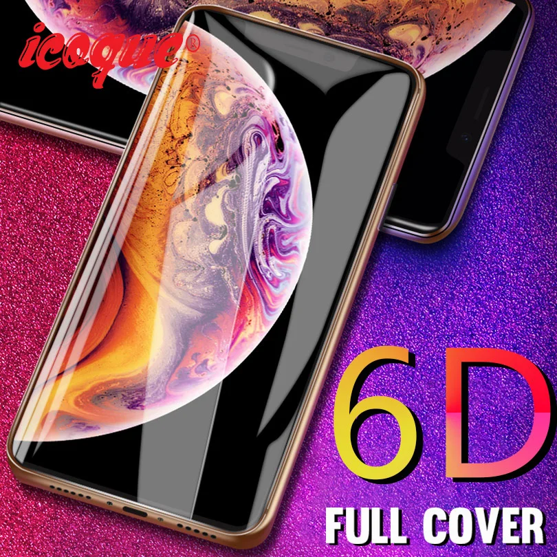 6D закаленное стекло для Apple iPhone 11 Pro XS Max XR SE 2020 8 полное покрытие стеклянная Защита