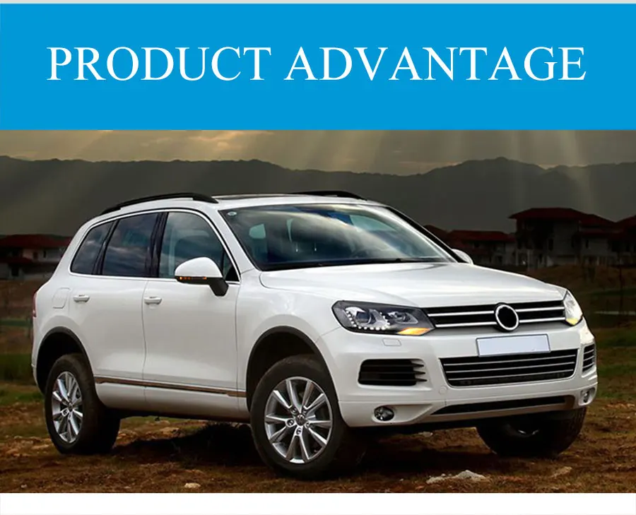 2 шт. светодиодный фары для Volkswagen Touareg 11-14 светодиодный автомобильный фонарь ангельские глазки ксенон HID комплект Противотуманные фары светодиодный дневные ходовые огни