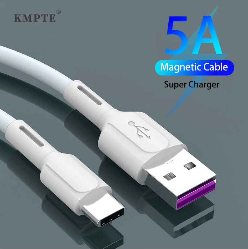 Кабель USB Type C 5A для Xiaomi Mi 10 9 кабель супер быстрая зарядка 3 0 Huawei Mate 20 P30 быстрой