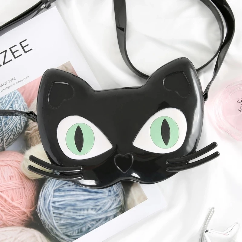 

Mini Melissa 2020 new cat jelly bag shoulder diagonal female Shoulder Bags fashion PVC children bag crossboby kid baby bags