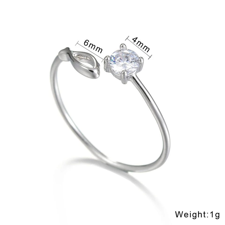 Модное кольцо Micro стразы регулируемое медное серебряное со стрелками в форме